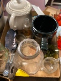old bottles, teapot, juicer, etc 2 flats