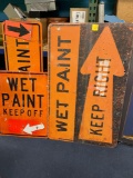 3 Wet Paint street signs