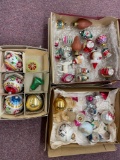 Vintage Christmas ornaments, indents, mercury glass, figural