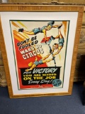 Circus poster in frame