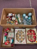 Vintage Christmas ornaments, Shiny Brite, figural, Radko