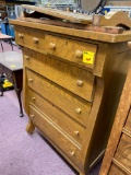 oak chest of drawers with mirror