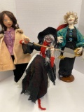 3 handmade Barb Mowery dolls Annabel music maker with girl