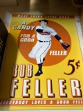 Bob Feller candy bar tin sign