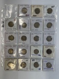 20 vintage CollectIble nickels, Liberty, Buffalo, Jefferson