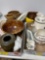 3 flats of pottery, dinnerware, etc.