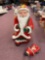 paper-mache Santas, tallest is about 3ft tall