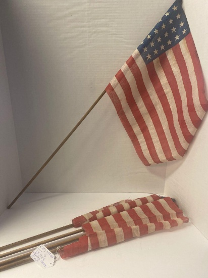 lot of 5 48-star American parade flags