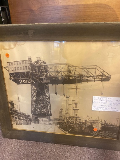photograph the leave island big crane Philadelphia Navy Yard early 1900s, 24 1/2? x 28? Cleveland