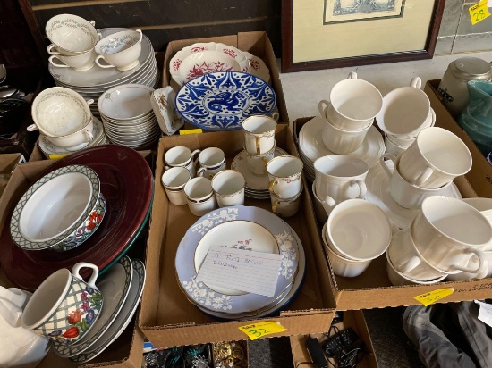 Collection of China dinnerware, Mikasa, etc