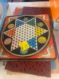 Chinese checkers old doll house tin