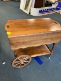 wooden tea cart