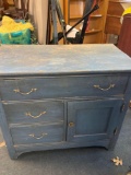 blue painted wooden dresser/stand