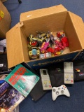 gaming books, X Box controller game not cases, no Game Boys included, Transformer type toys