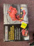 Electric chainsaw sharpener