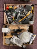 two flats of miscellaneous tools