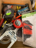 hex key set , measuring tapes, levels, screwdrivers, duct tape, etc.