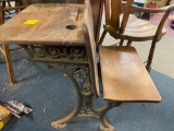 old child desk and wood chair