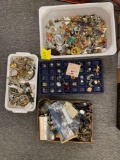 Costume jewelry, watches, Bakelite buttons, etc