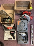 soldering kit, drill kit, saw, misc tools