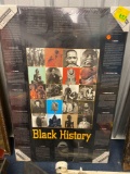 black history wall plaque aprox 3 ft tall