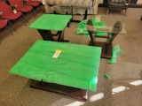 3 piece end table set with glass tops
