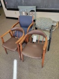 4 assorted lobby chairs