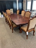 Large ornate dining table w/ 8 chairs (matches 92)