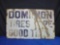 Dominion tires sign, porcelain 30 x 18 inches