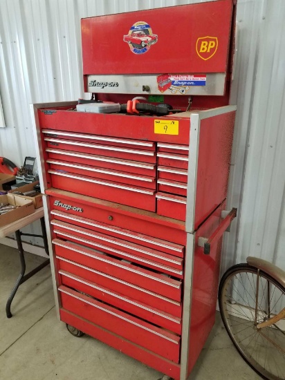 Snap-on stack toolbox with misc tools and contents