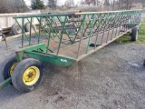 Stolzfus feed wagon with dolly wheel