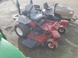 ExMark commercial mower, 1,822 hrs, front weights, runs