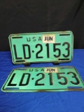 1979 USA license plate set