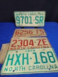 North Carolina 1969, (2) 70 and 74 license plates