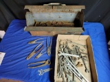 Tool box of wrenches, pliers, cornwell, cresent, usa