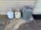 (2) propane tanks - trash can