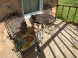 Patio table and two chairs