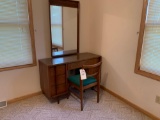 Desk and chair with mirror