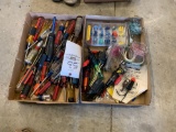 Assorted screw drivers - electrical test lights