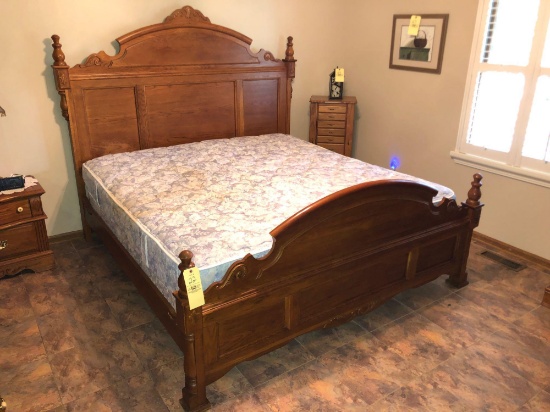 Vaughan Oak five piece king size bedroom suite