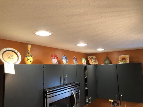 Kitchen Decor on top of cupboards