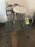 Shower bench, shower stool, walker