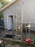 Aluminum extension ladder approximately 12 foot