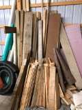 Large lot of assorted lumber, drain pipes