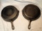 (2) cast iron skillets