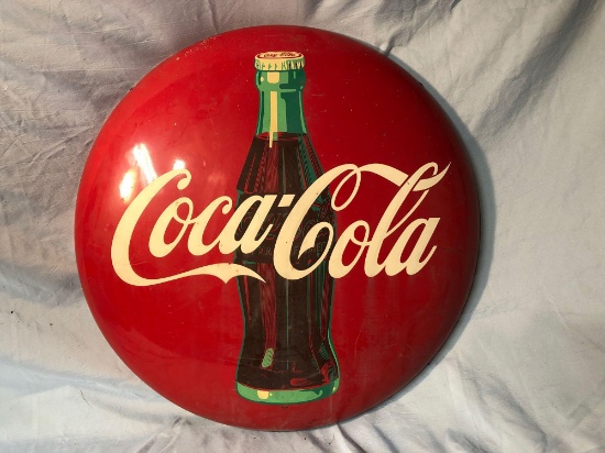 Coca Cola bottle cap sign