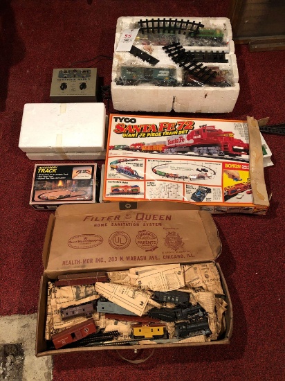 Large lot of trains