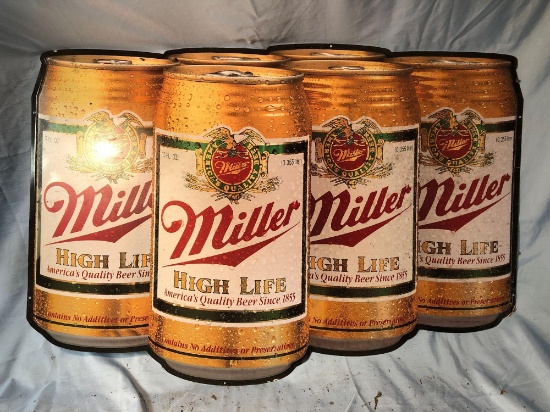 Miller High Life tin sign
