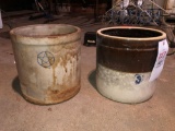 3 gal crocks w/ star & heart