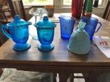 Shirley Temple mugs, glass bell, etc